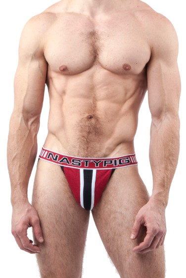 bile jock strap red